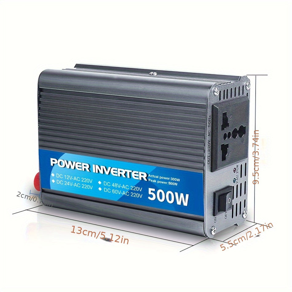 500W Peak 300W Rated Car Power Inverter 12V 220V Modified Sine Wave Universal Socket - Cyprus