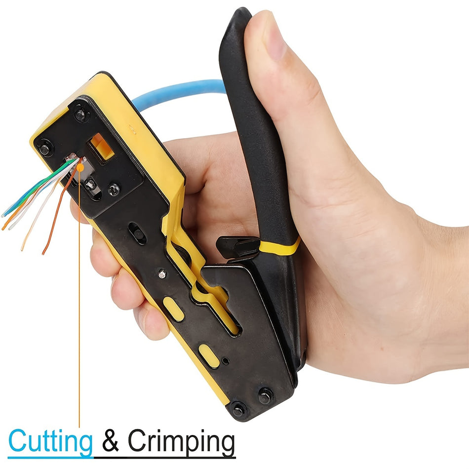 NEWSHARK Ratcheting Modular Data Cable Cermper and Wire Stripper pour les connecteurs RJ11 / RJ12 et RJ45