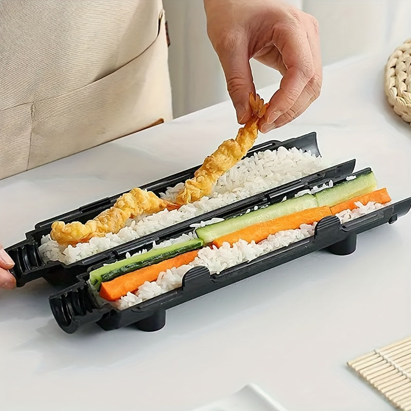 Beginner's 2-Piece Sushi Making Kit with Bazooka Roller & Rolling Mat