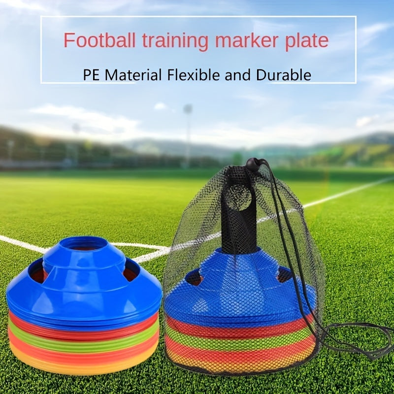 10pcs Soccer Training Disc Cones - Windproof PE Marker Cones for Football - Cyprus