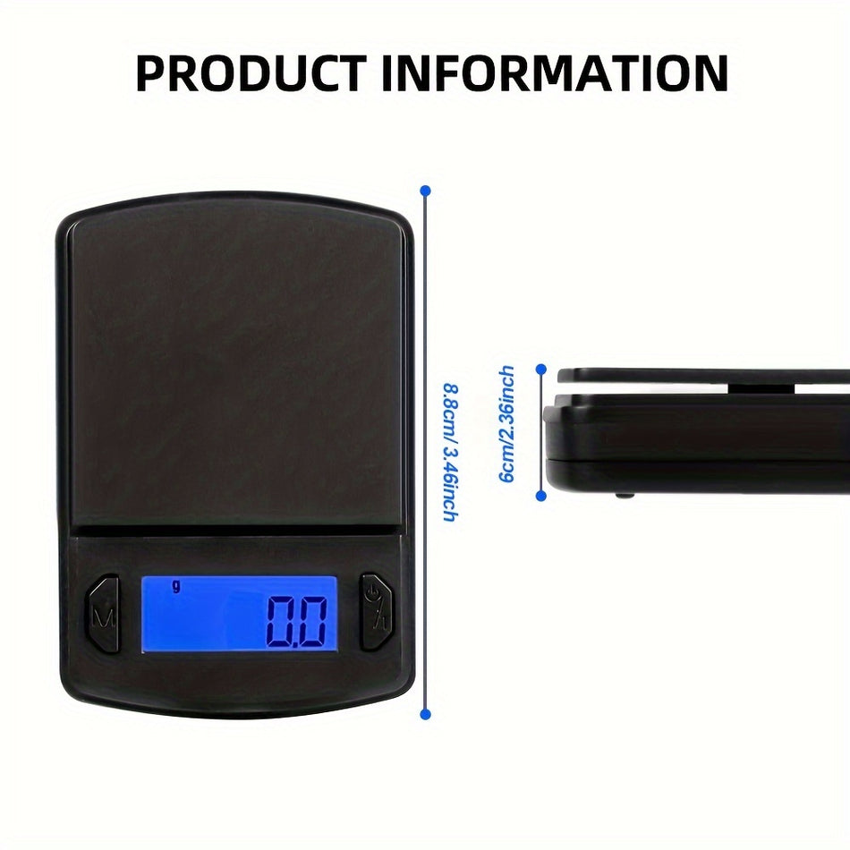 Portable Mini Digital Scale with Backlight - 500g/0.1g Capacity - Battery Operated - Cyprus