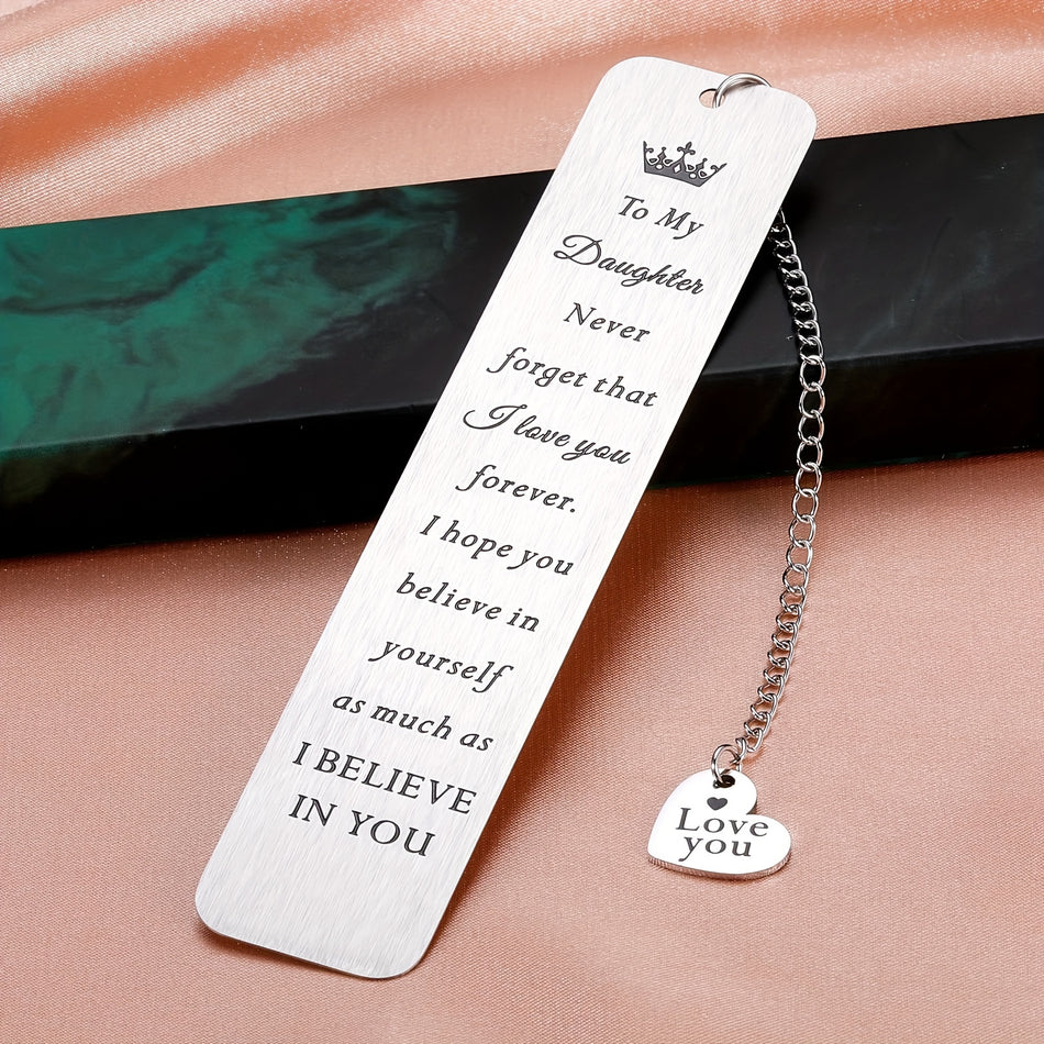 Stainless Steel Love Worry Bookmark - Daughter From Mom Gift - Cyprus