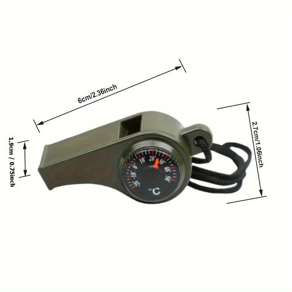 3-in-1 Survival Whistle with Compass and Thermometer - Cyprus