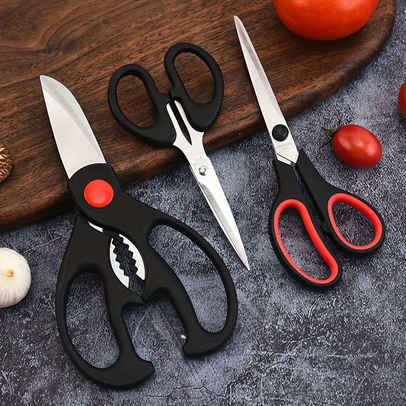 3-Piece Multi-Purpose Stainless Steel Kitchen Scissors Set