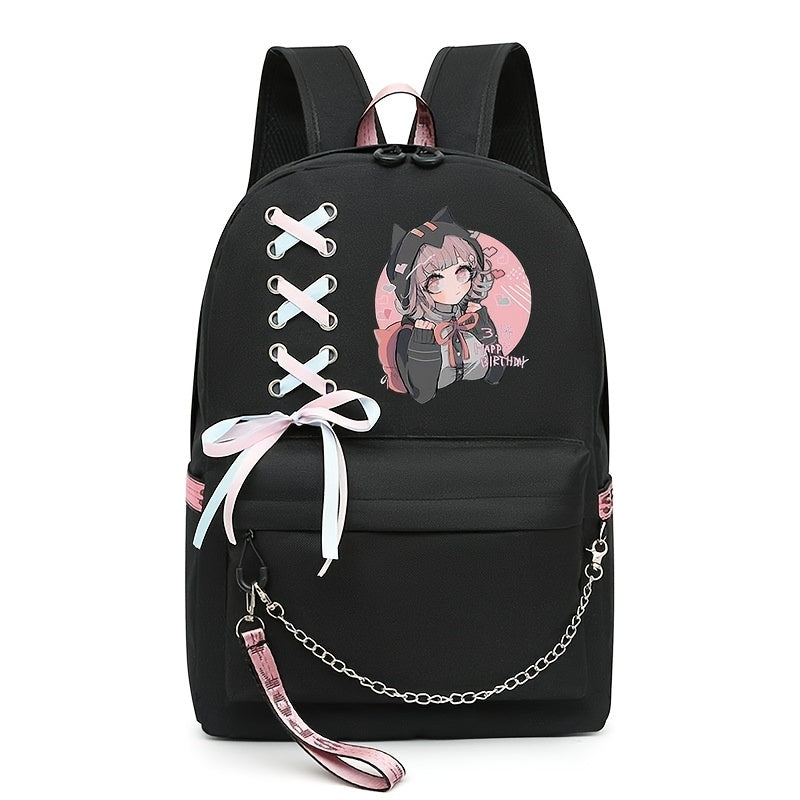 Netter Cartoon Girl Muster Laptop Rucksack - Zypern