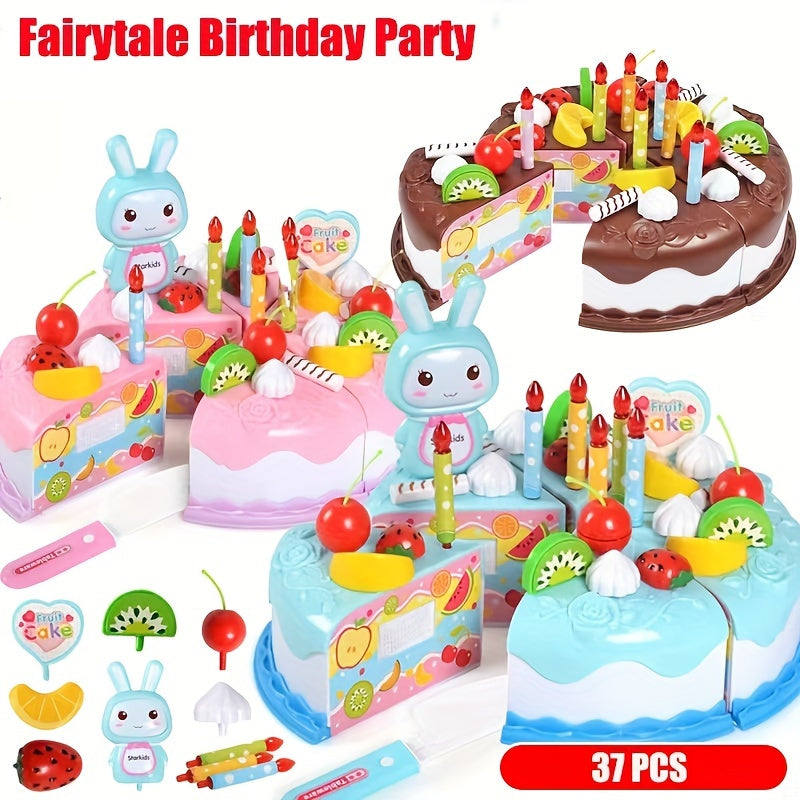 37pcs DIY Birthday Cake & Fruit Toy Kit - Cyprus