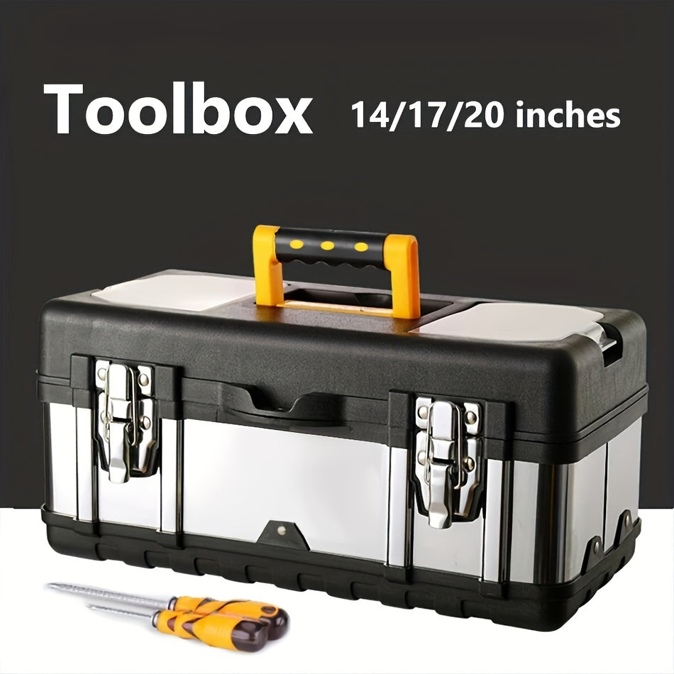 Heavy-Duty Waterproof Plastic Toolbox - Double Layer Tool Organizer - Cyprus