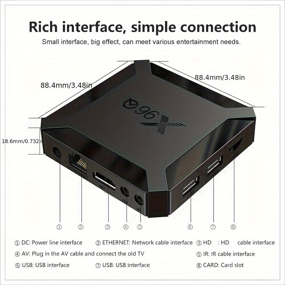 X96Q Smart TV Box with Allwinner H313 Quad Core CPU - Perfect for 4K Streaming - Cyprus