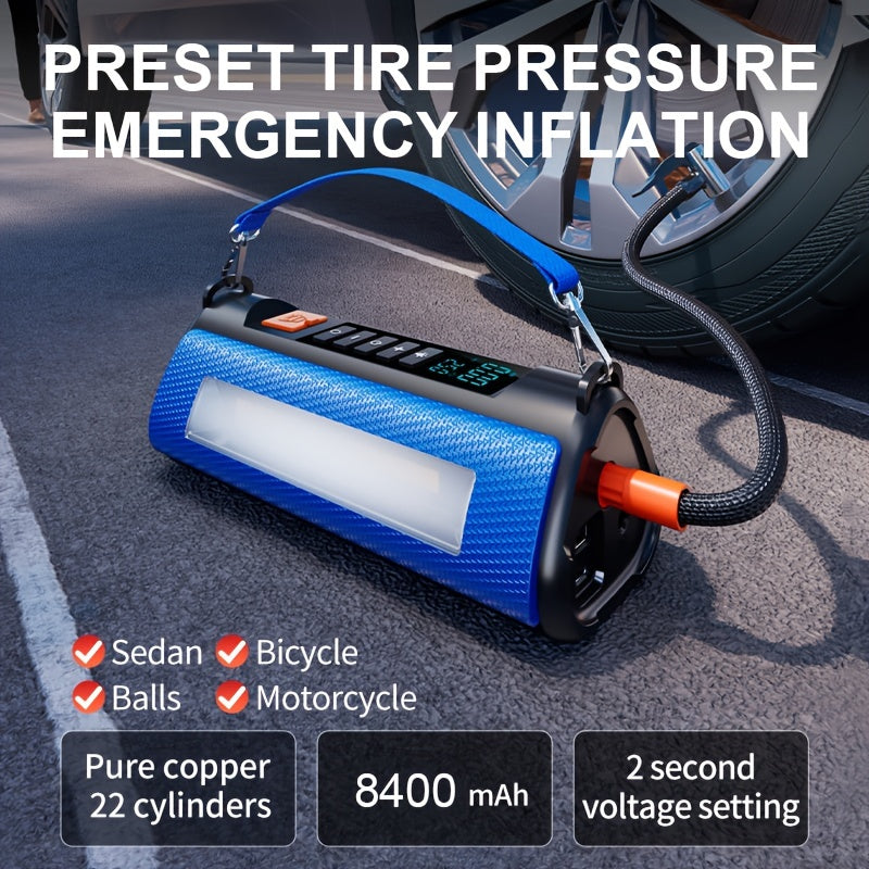 Compact Car Emergency Power Supply & Air Pump with Electric Treasure Portable Battery - Cyprus