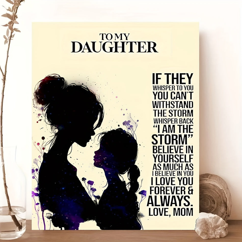 Inspirational Frameless Wall Art for Daughter - 27.94X35.56cm - Cyprus