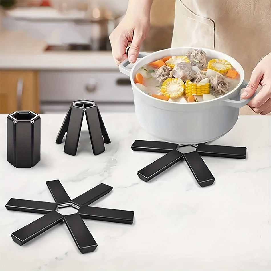 Versatile Folding Table Mat - Anti-Scald, Heat-Resistant For Bowls & Pots - Kitchen Must-Have - Cyprus