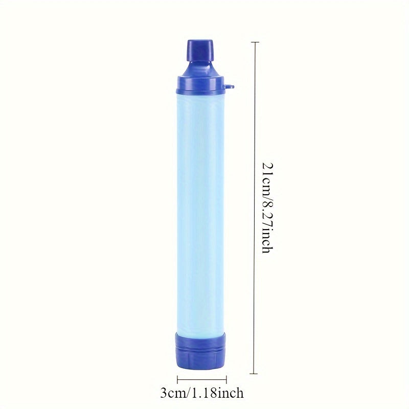 1pc Portable Water Filter Straw - 4-Stage Filtration, ABS Material, Backpacking Travel & Emergency Preparedness, 500ml/min High Flow Rate Water Purifier Dispenser