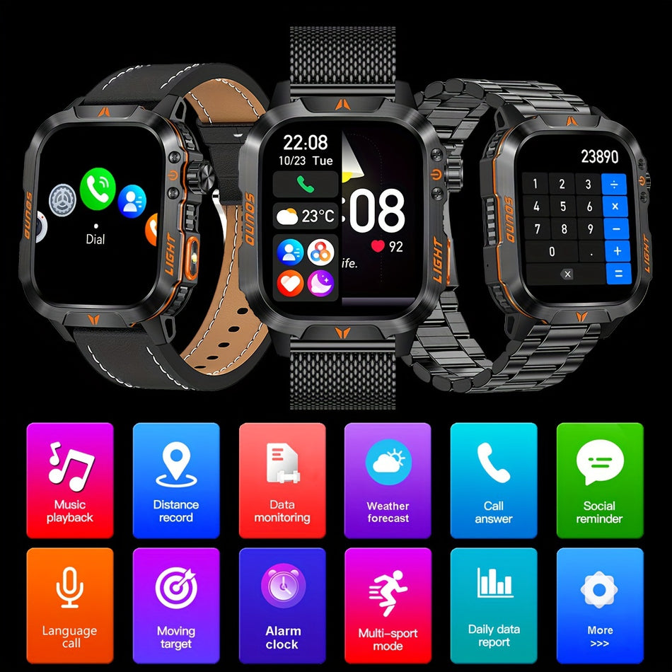 "Smart Sports Watch με μεγάλη οθόνη αφής - Αδιάβροχη κίνηση και διαδρομή - Συμβατό με το Android & iPhone - Κύπρος"