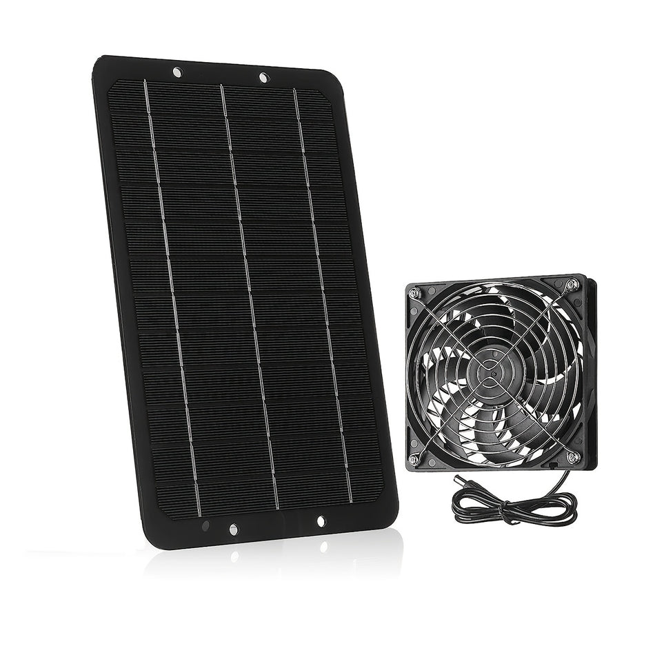 Solar Panel Dual Fans Kit 10w 12v Portable Ventilation Fan Outdoor Waterproof Solar Exhaust Fan For Hen House Greenhouse Shed PET Houses Window - Cyprus