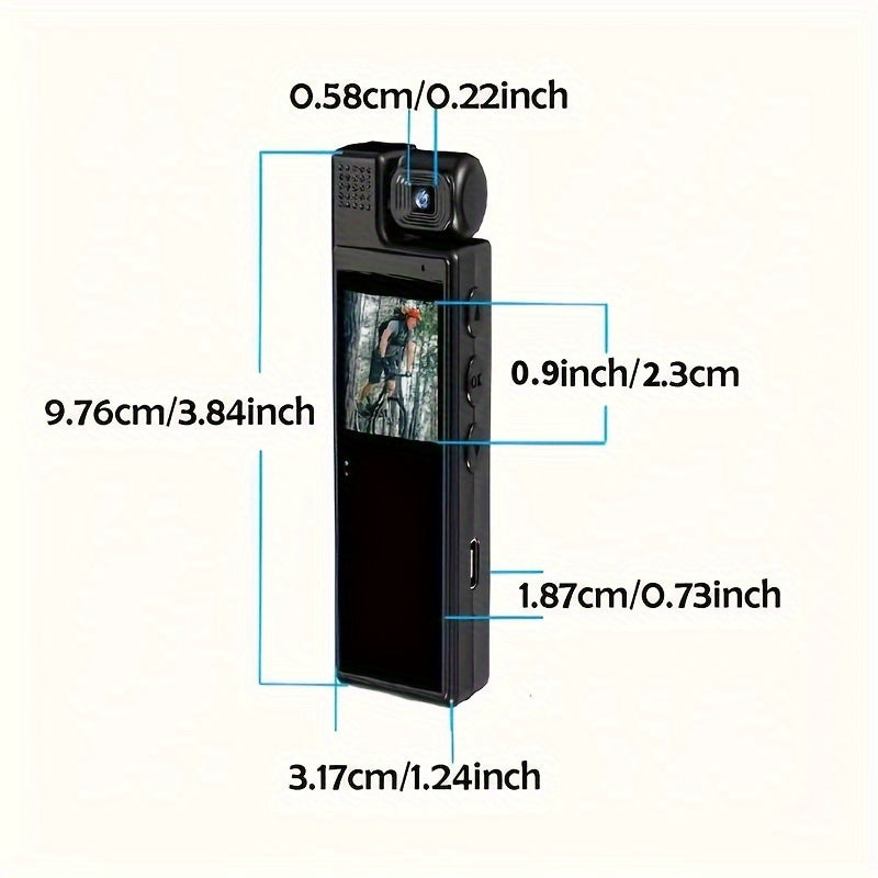 Kompakte 1080p tragbare Kamera mit 180 ° Rotatable Objektiv & Nachtsicht - ideal für Strafverfolgungsbehörden und Geschenke - Zypern