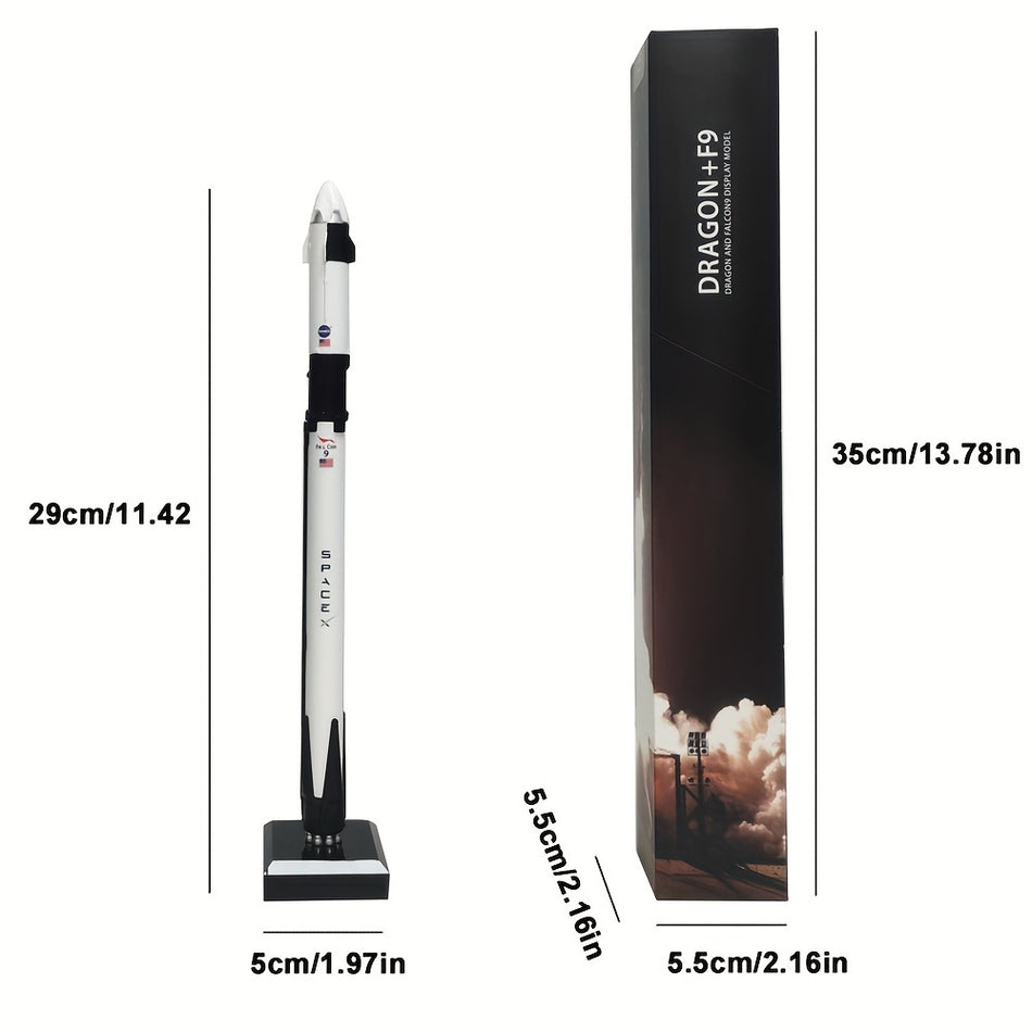 SpaceX Falcon 9 & Dragon Roket Model Kiti - 1/233 Ölçek, Manuel Çalışma - Kıbrıs