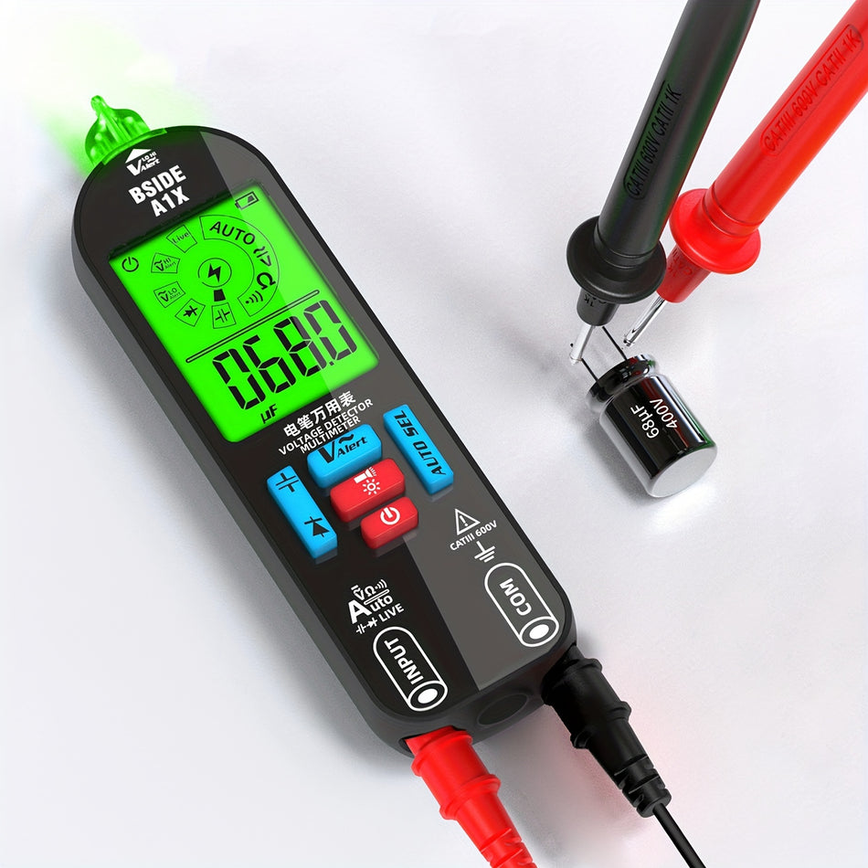 Bside A1X Vollautomatisch Smart Digital Multimeter - wiederaufladbare Wechselstrom-/Gleichstromspannungstester