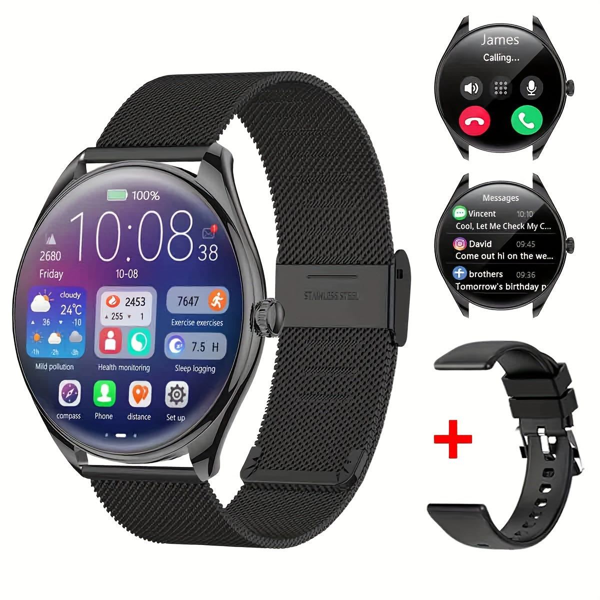 Reloj fashion ultra thin body smartwatch