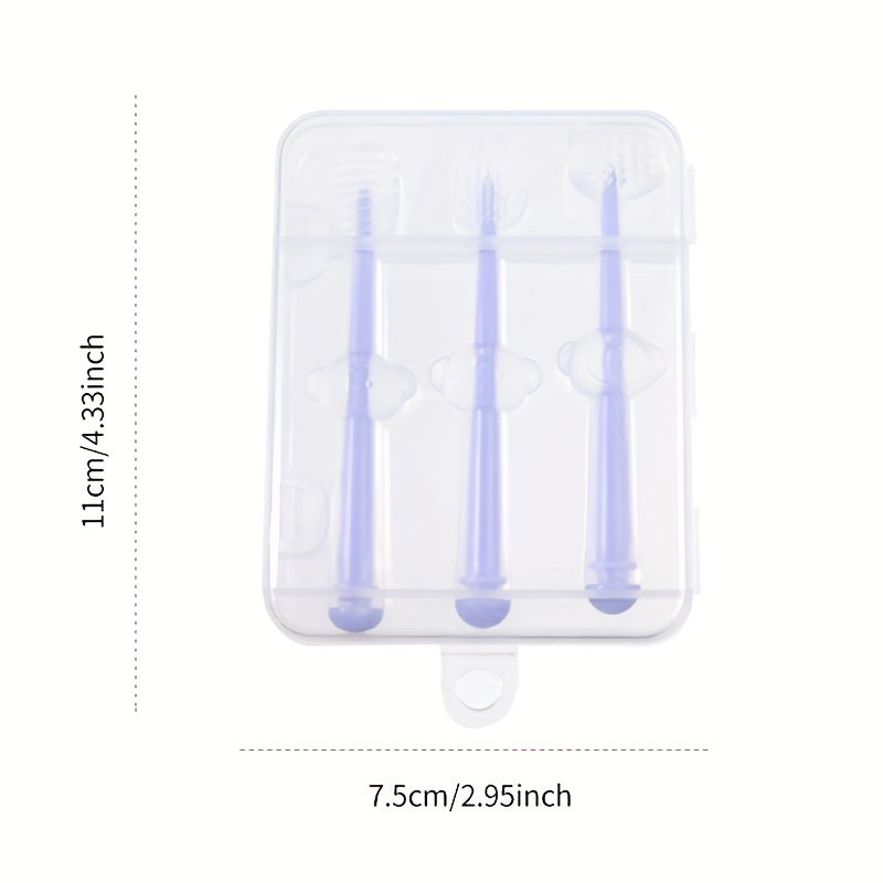 Baby Toothbrush Newborn Silicone Set with Tongue Coating Cleaning