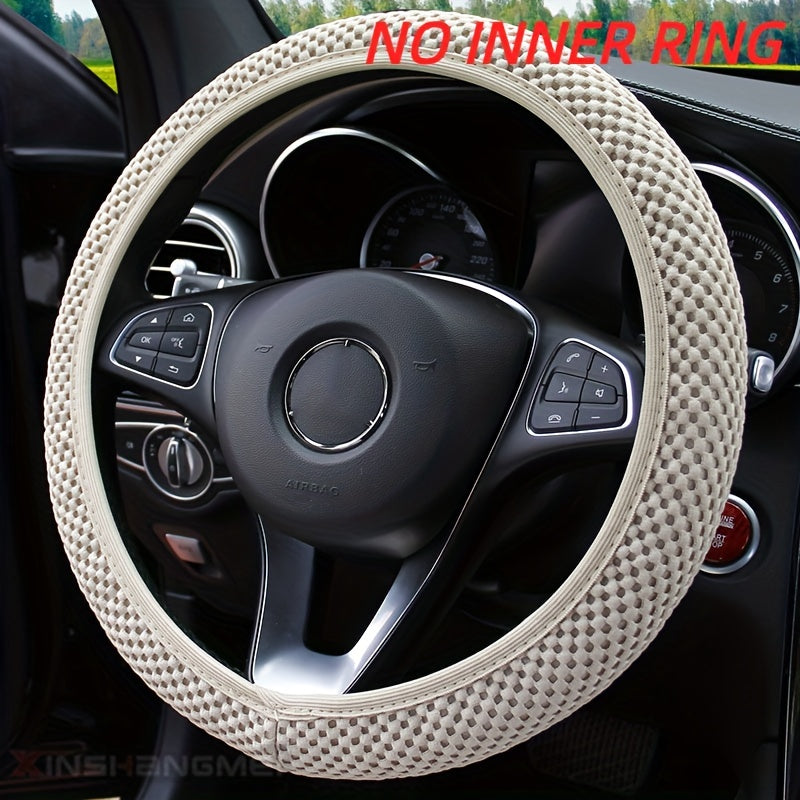 Luxurious Ice Silk Stretch Steering Wheel Cover - Universal Fit - Cyprus