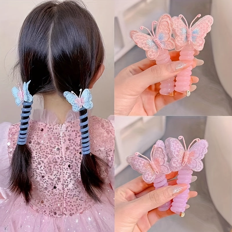 Butterfly Telephone Wire Hair Tie Set - Cyprus