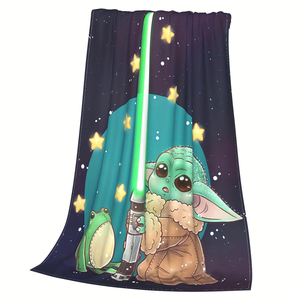 Yoda Flannel Blanket - For Cozy Nights Full of Jedi Vibes 🌌