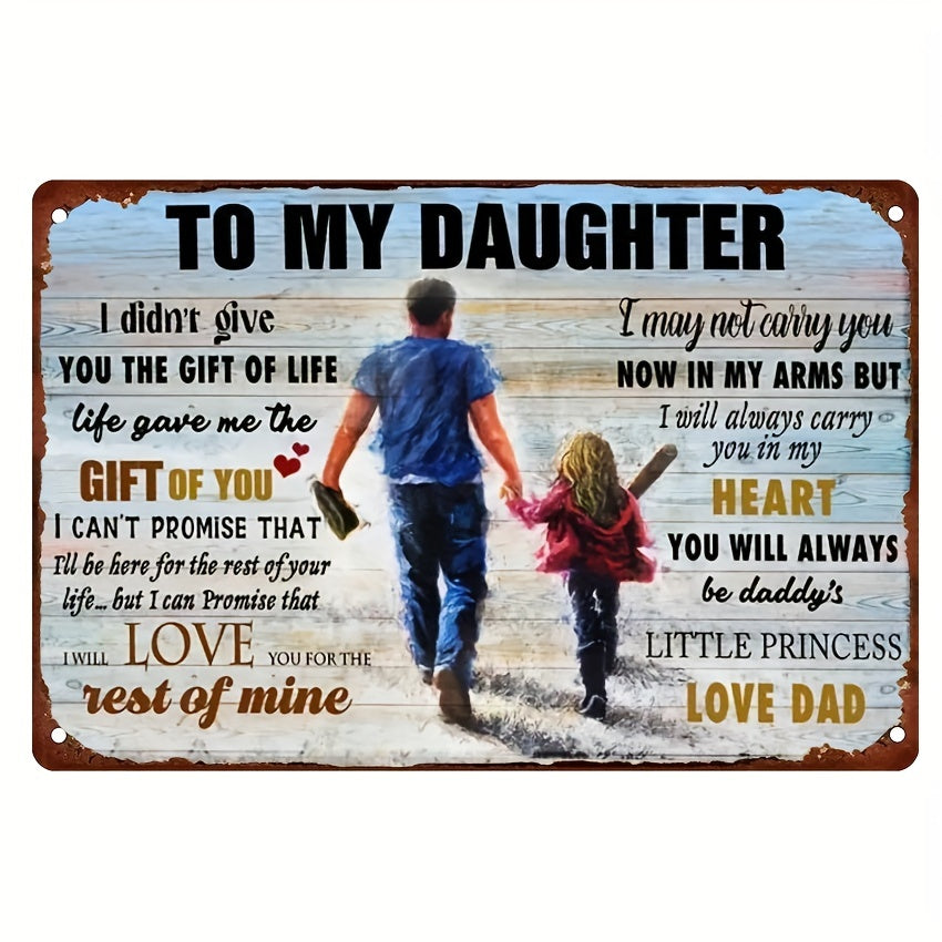 To My Daughter Vintage Retro Metal Tin Sign for Home Decor - Cyprus