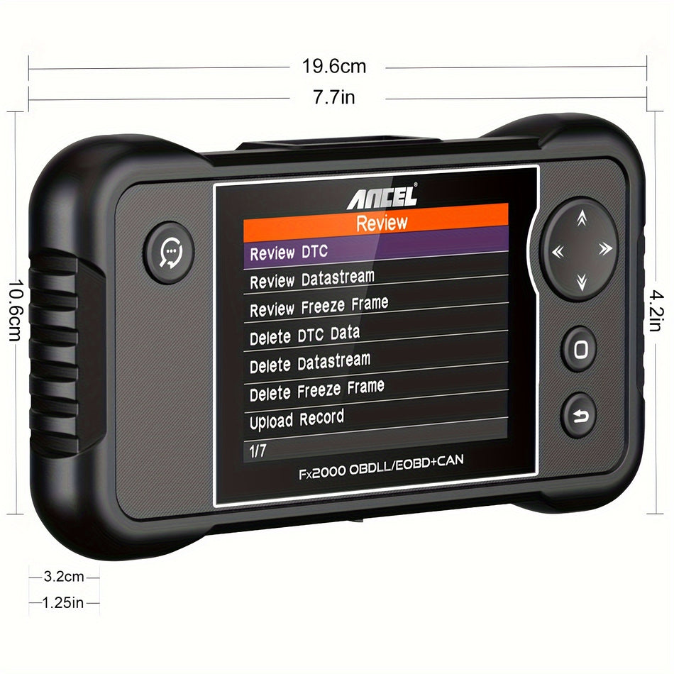 Ancel FX2000 OBD2 Tarayıcı - ABS, SRS ve MOTOR KODLARI İÇİN Kapsamlı Teşhis Aracı - Kıbrıs