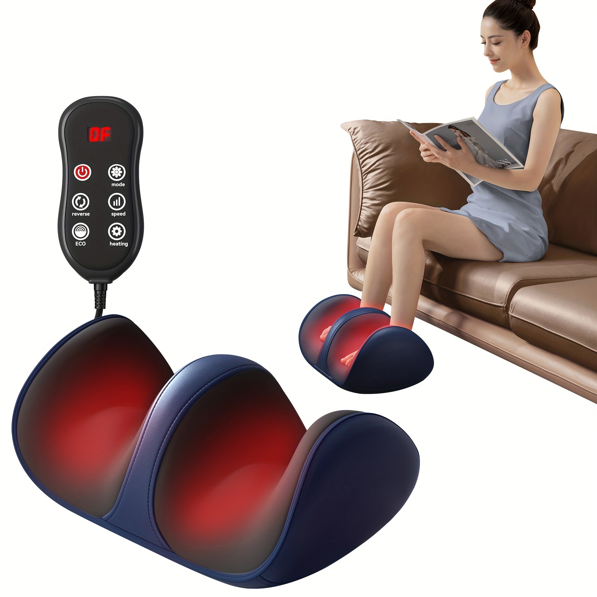 3D Shiatsu Foot And Leg Massager With Heat Cordless Rechargeable Mas InterCyprus