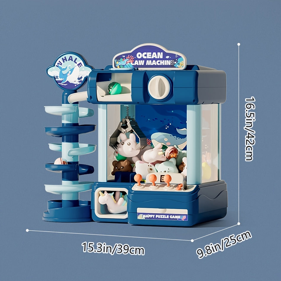 Large Claw Machine Toy - USB Rechargeable with Stuffed Animal & Coins - Cyprus