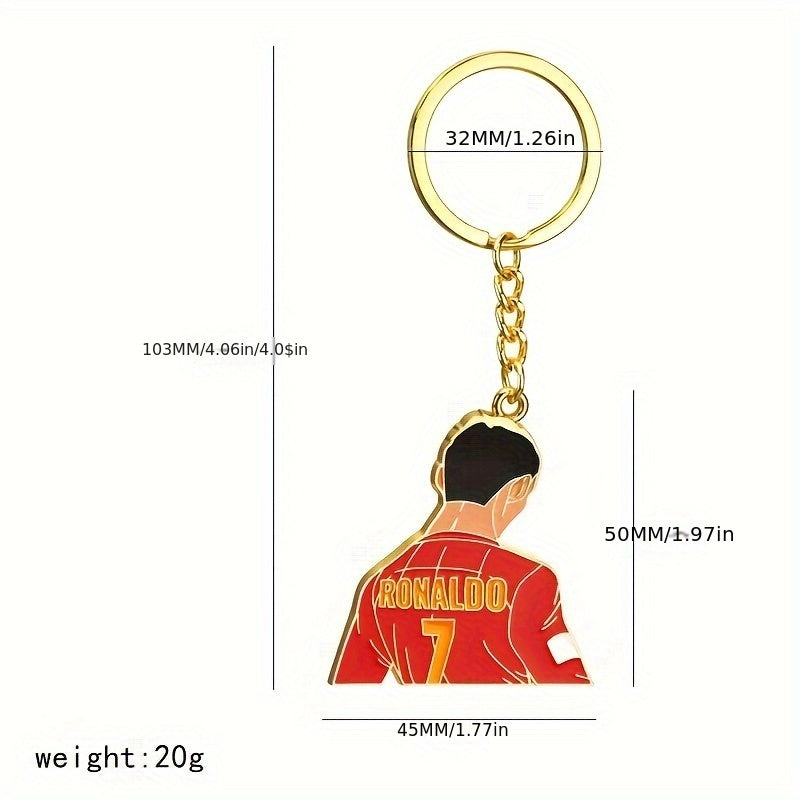 Şampiyonun Seçimi Cristiano Ronaldo Silhouette Keychain - Futbol Hayranları İçin Mükemmel Hediye - Kıbrıs