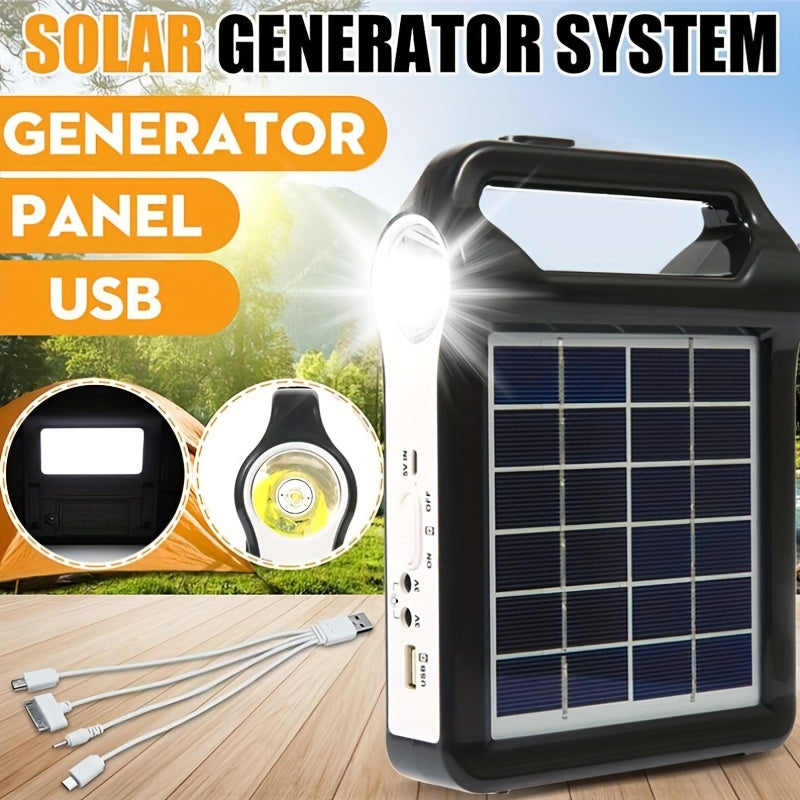 Portable Solar Generator USB Charger & LED Lamp Kit - Cyprus