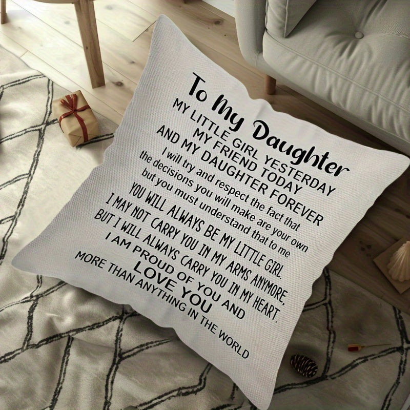 Forever My Daughter Double-Sided Pillowcase - Perfect Gift for Any Room - Cyprus