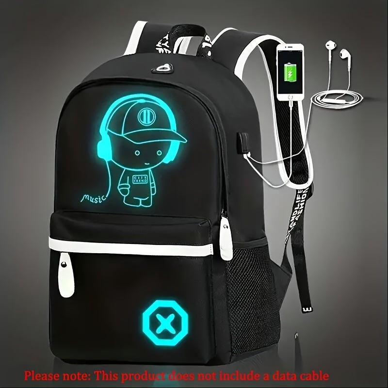 Printed Luminous Student Backpack Set For Boys - Cyprus