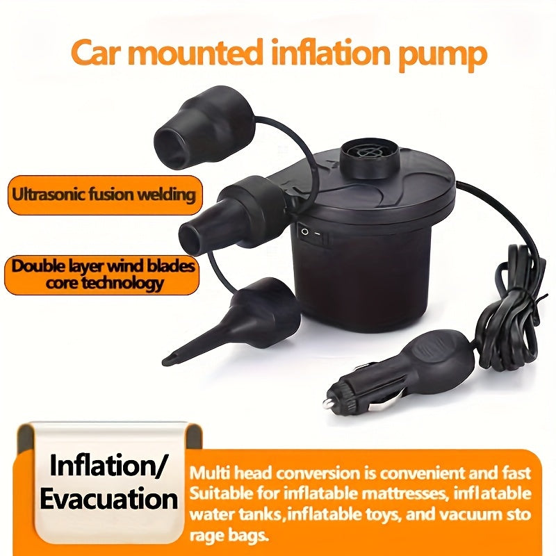 Versatile 36V Electric Inflator Pump with Car Plug for Mattresses, Toys & Storage Bags