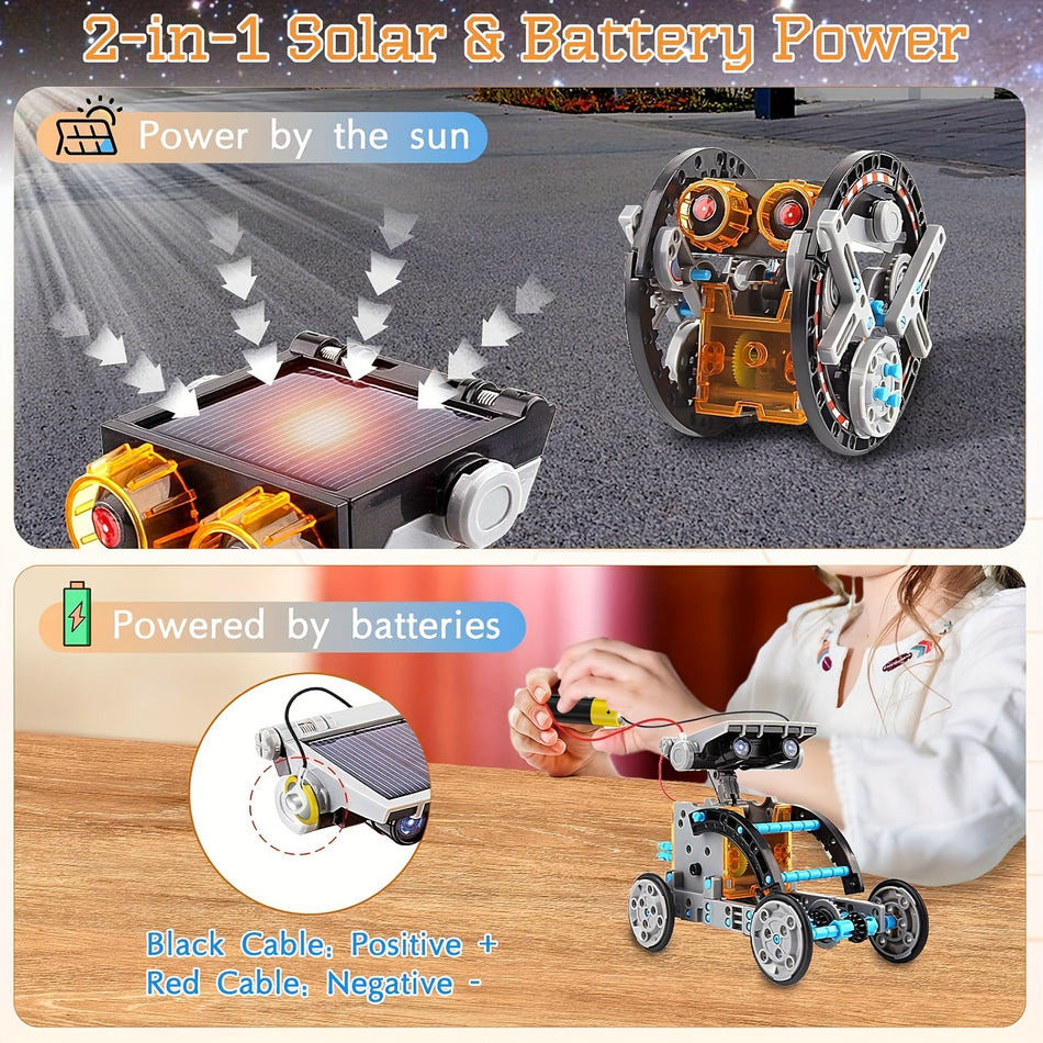 STEM Solar Robot Kit for Kids - 205 Pieces DIY Educational Building Set - Cyprus