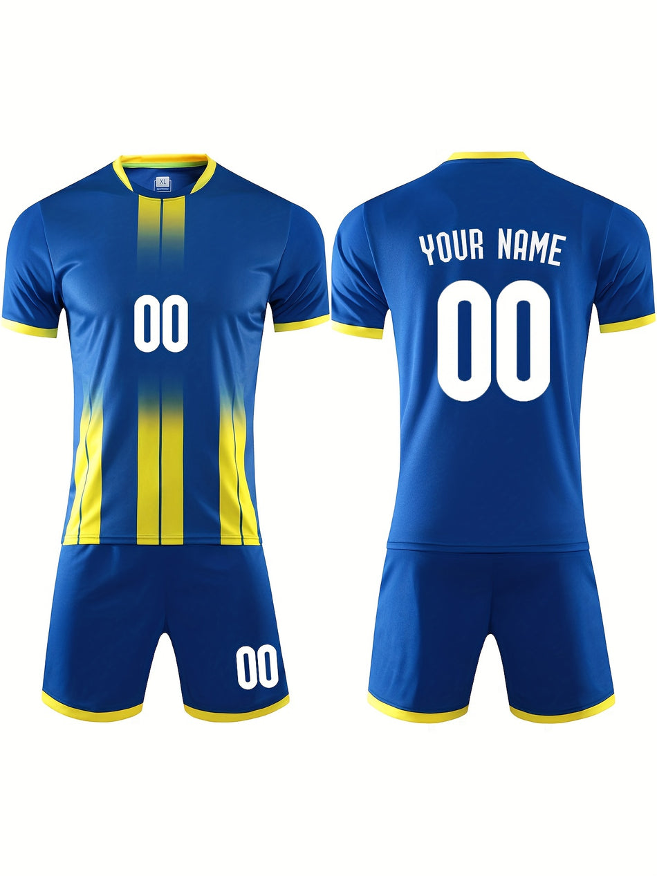 Personalised Name & Number Soccer Jersey Set - Ideal for Team Competitions & Individual Training - Cyprus