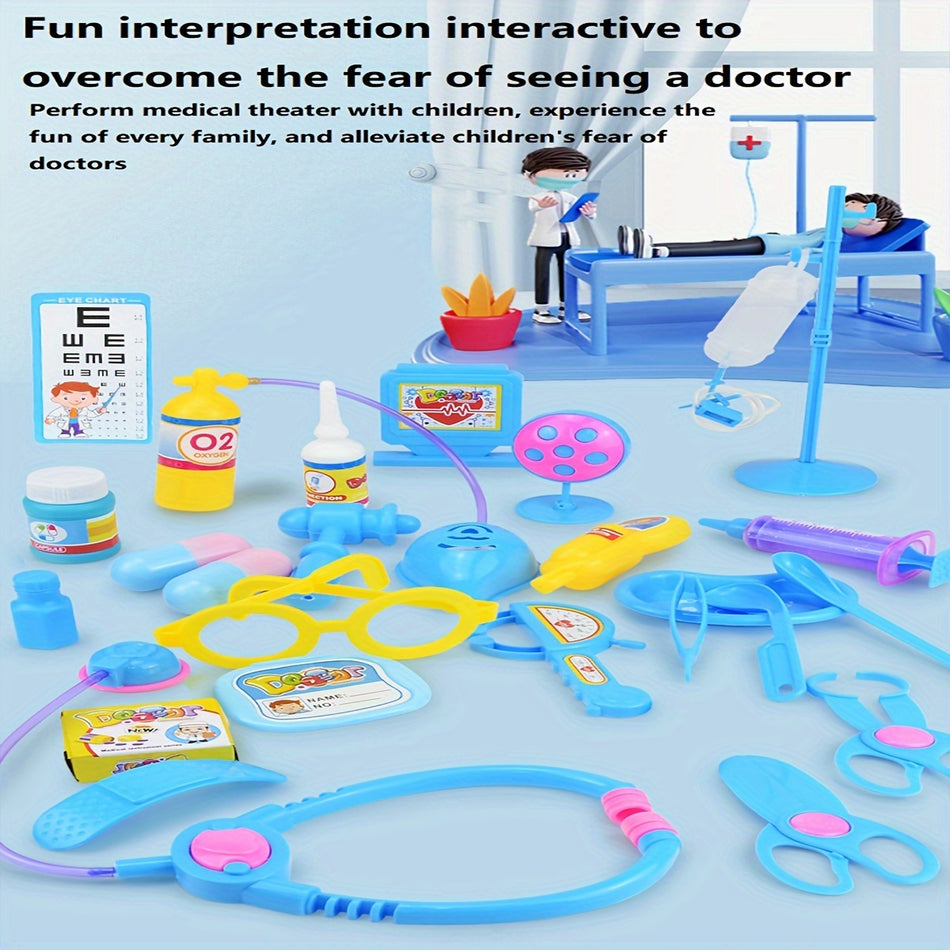 25 parçalı Kids Doctor Playset - Eğlenceli Tıbbi Rol Oyun Kiti 3+ - Kıbrıs