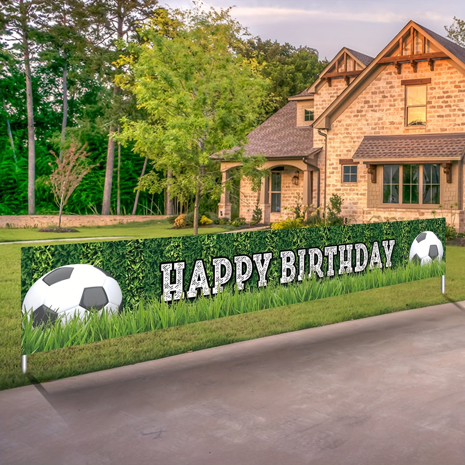 Football Birthday Party Background Wall Banner - Cyprus