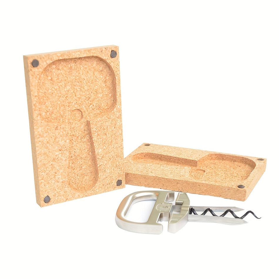 Stainless Steel Cork Extractor & Bottle Opener Set - Ideal for Christmas & Valentine's Day Gifts - Durable Wine Puller with Cork Holder Case - Cyprus