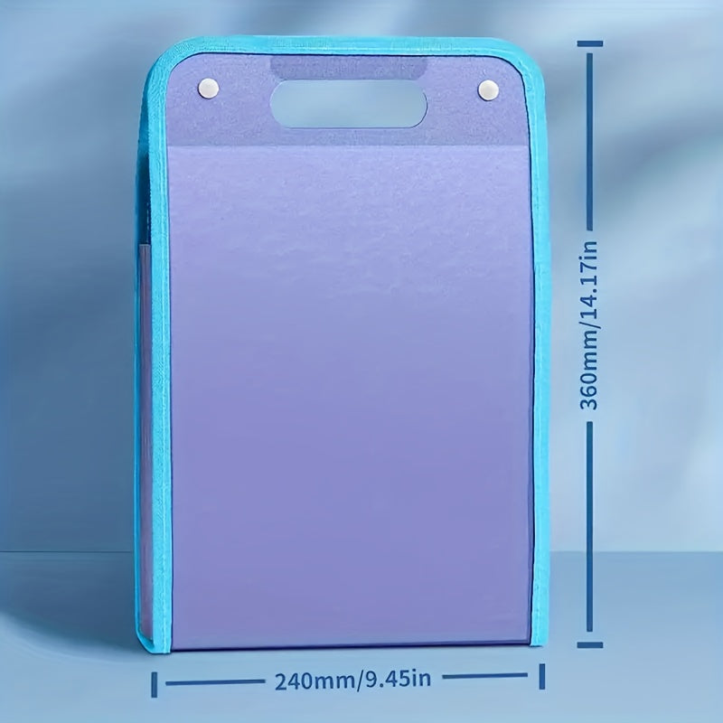 Sky Blue Vertical A4 File Manager With 13 Pockets - Cyprus