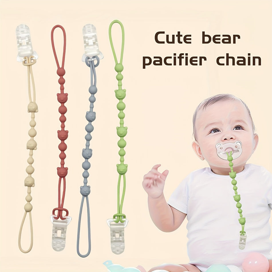 Adjustable Silicone Pacifier Chain & Stroller Strap Set 🌟