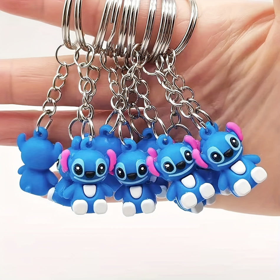 🔵 10Pcs Cute Lilo & Stitch Doll Keychain Set - Ideal Gift for Couples - Cyprus