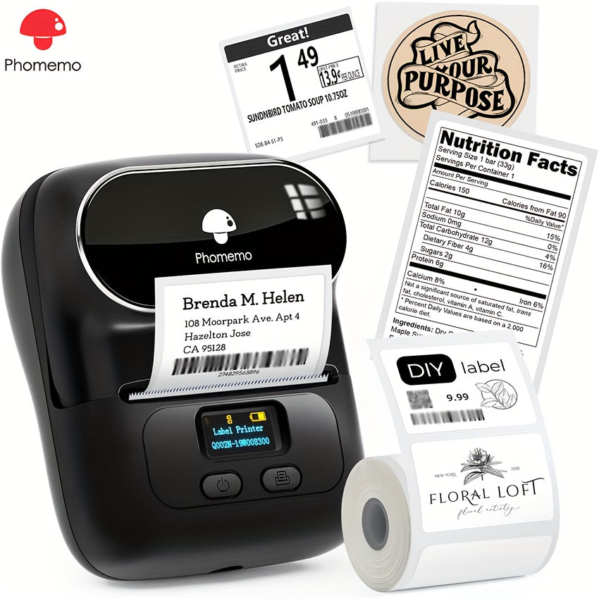 Phomemo M110 Thermal Label Maker - Portable Wireless Printer for Barcode, Clothing, Jewelry, Retail - Cyprus