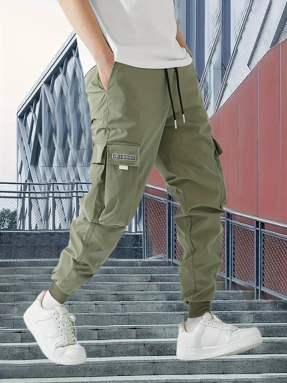 Casual Men's Cargo Pants with Handy Pockets for Spring & Autumn