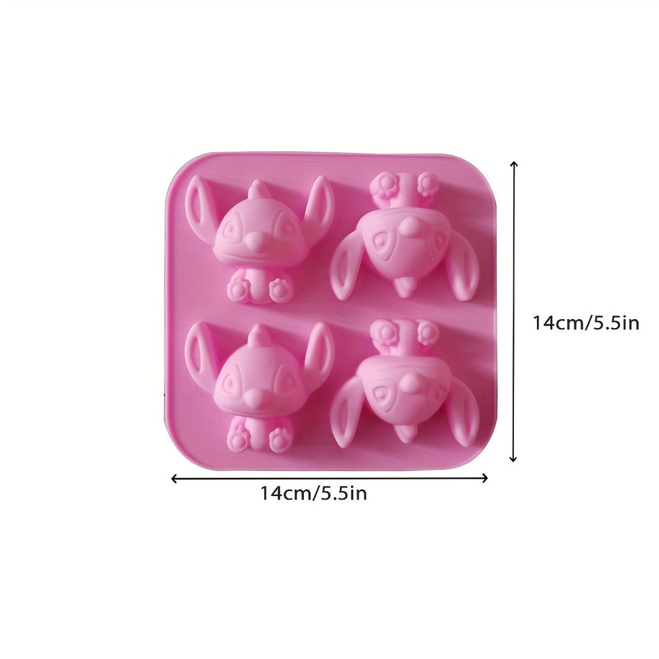 Stitch Minnie Silicone Molds - Προμήθειες πάρτι, 1pc χαριτωμένα καλούπια κεφαλής γελοιογραφίας 13,97 cm x 13,97 cm - Κύπρος