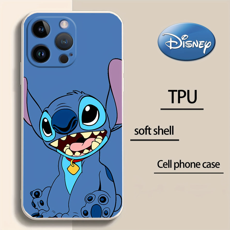 Stitch Silikon iPhone Kılıfı - İPhone 15-7 için sevimli çizgi film tasarımı - Kıbrıs