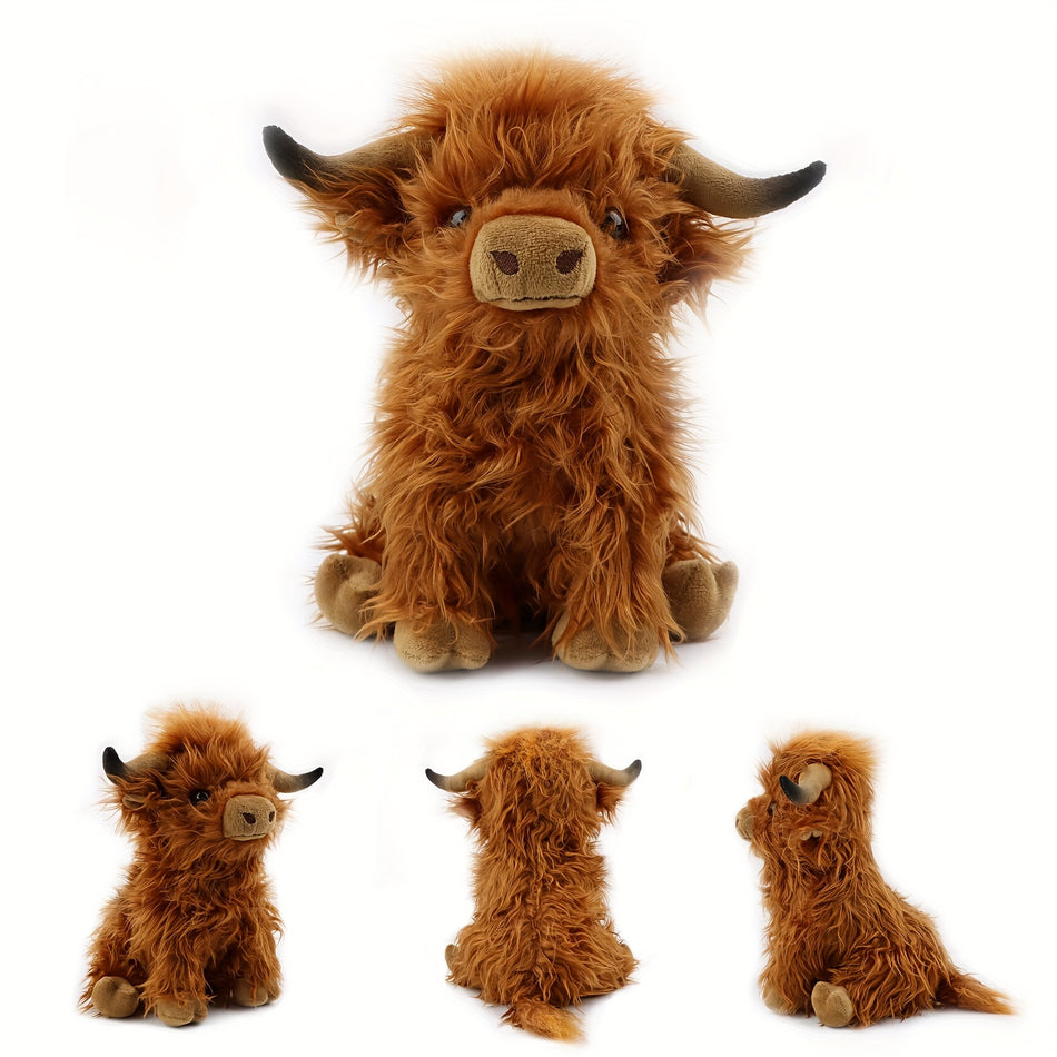 Adorable jouet en peluche de bétail Highland 27cm pour tous les âges