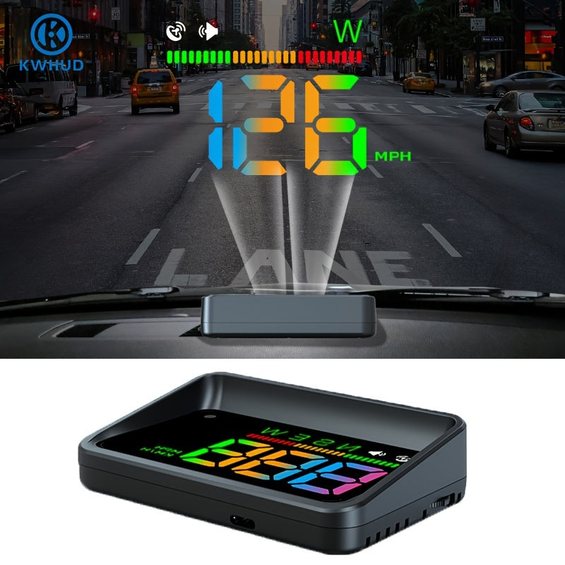 KWHUD Universal Car Head Up Display mit Tachometer und LED -Licht