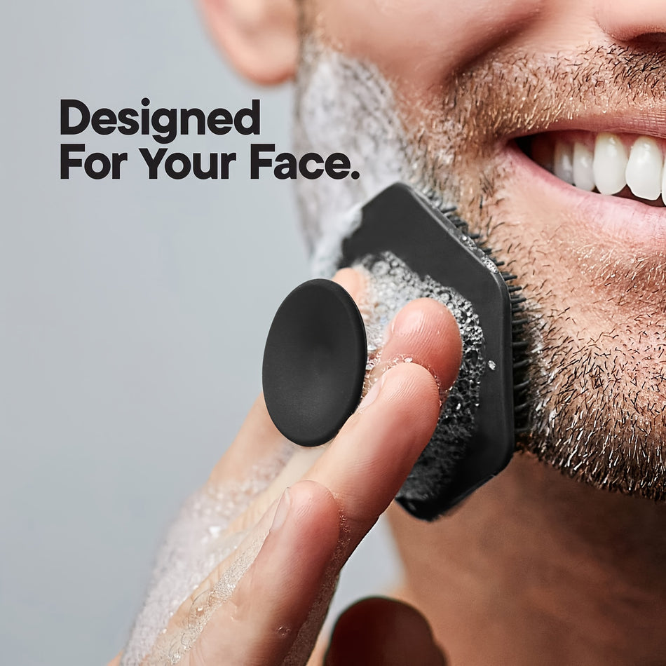 Portable Silicone Beard Cleansing Brush for Men